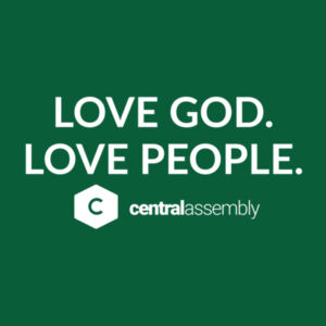 Central Love God. Love People - Unisex Heather CVC Short Sleeve Tee Design